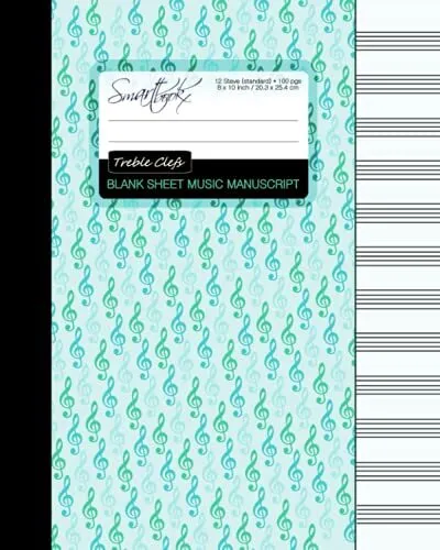 Blank Sheet Music: Manuscript or Staff Paper for Musicians (A large book bound