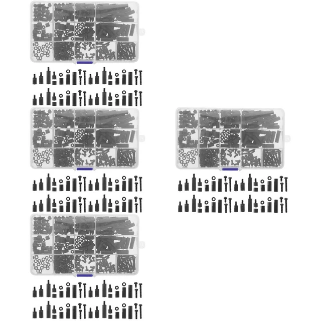 Kit assortimento da 200 pezzi di guarnizioni piatte, rondelle, dadi e Kit assortimento da 200 pezzi di guarnizioni piatte, rondelle, dadi e