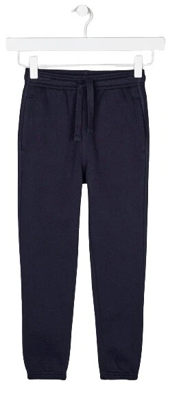 Boys Girls Plain Basic PE School Jogging Sports Tracksuit Bottoms Joggers Navy