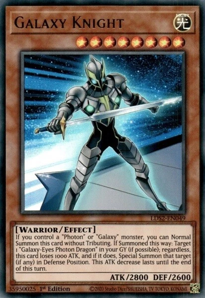 Yugioh! Galaxy Knight - LDS2-EN049 - Ultra Rare - 1st Edition Near Mint, English