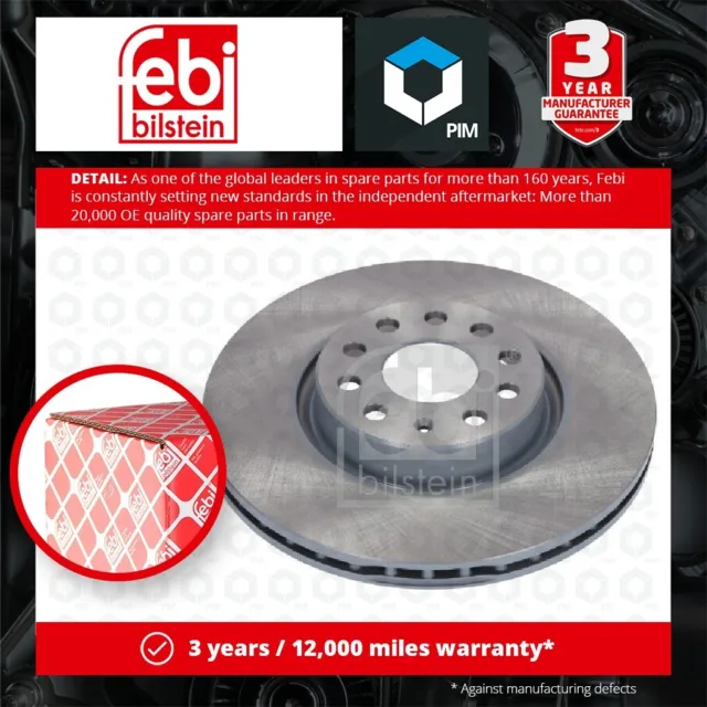 2x Brake Discs Pair Vented Front 312mm 24384 Febi Set JZW615301H 1K0615301AA New