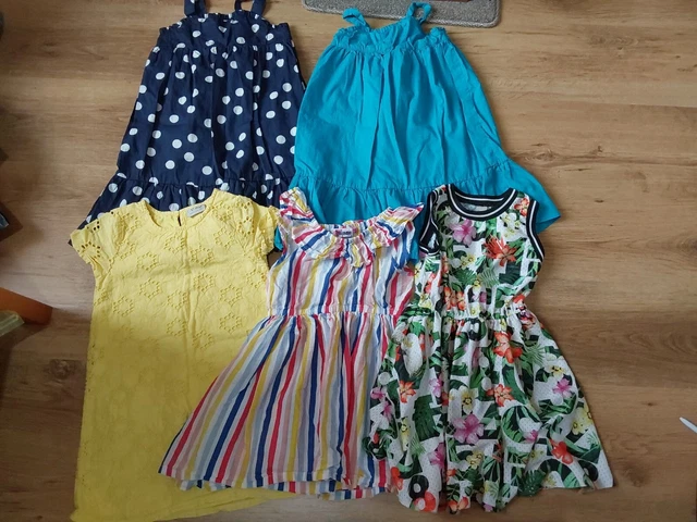 Girls Age 5-6 Years Stunning Colourful Summer Dress Bundle