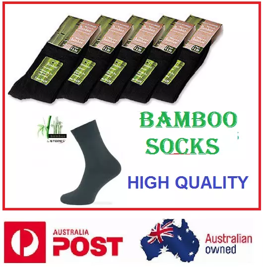 10/20 Pairs Mens Bamboo Fibre Socks Odor Resistant Sweat  Natural Fiber Work