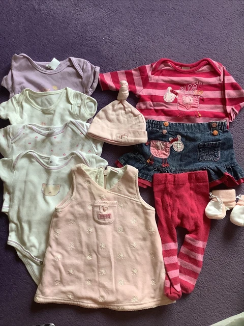 Baby Girls Clothes Clothing Bundle Newborn Size Next Dress Vests Outfit 10 Items