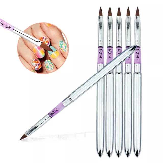 New Pro Acrylic Nail Art Brush Painting UV Gel Builder Pen Brushes WS 3