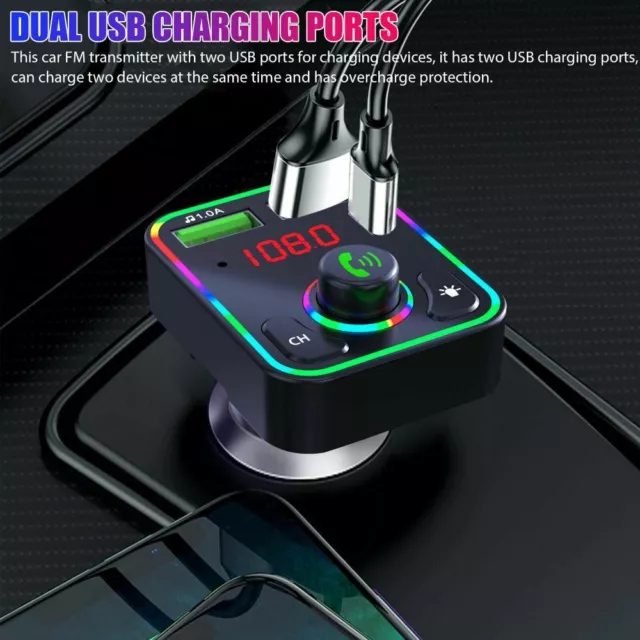 Car Bluetooth FM Transmitter Wireless NEW USB Charger MP3 Player Handsfree Kit