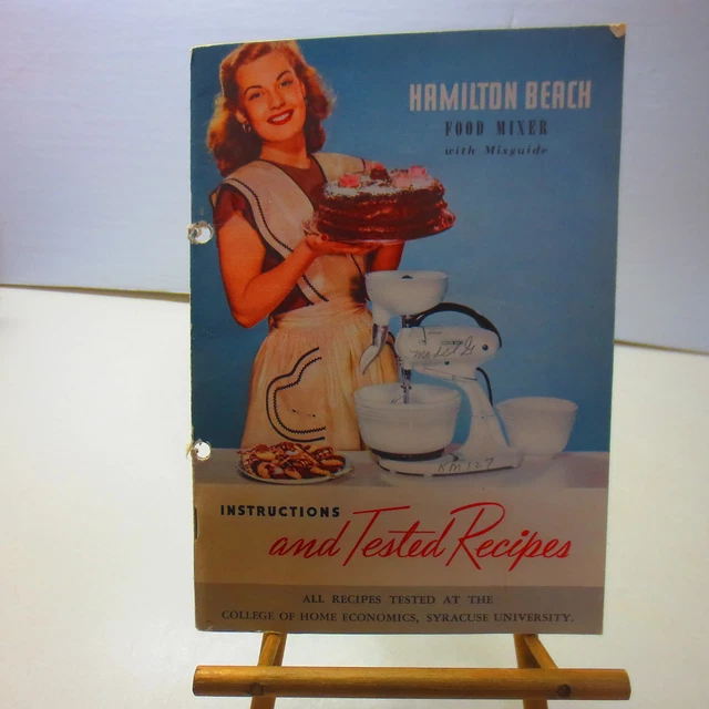 HAMILTON BEACH FOOD Mixer With Mixguide Instructions and Tested Recipes