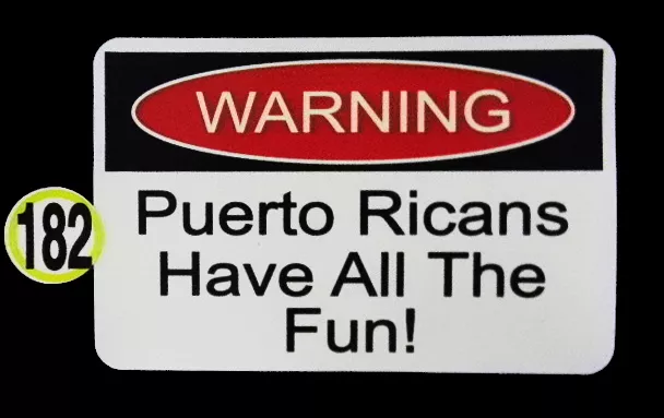 Puerto Rico Car Decal Sticker Warning  #182