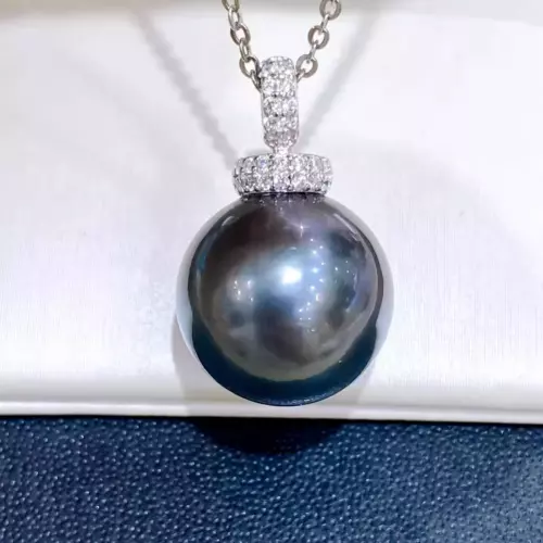 AAAA gorgeous new 18” 11-10mm natural south sea pearl pendant S925 silver