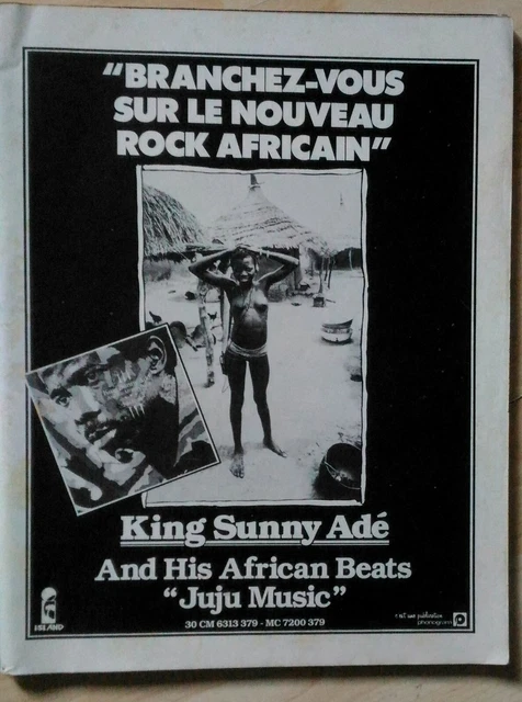 Publicité advert concert tournée advertising KING SUNNY ADE 1982 Lp juju music