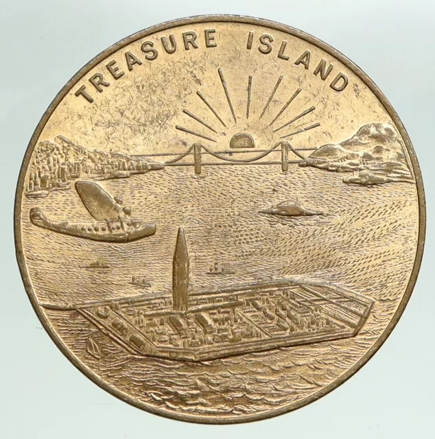 1939 USA San Francisco TREASURE ISLAND GOLDEN GATE EXPO So-Called Medal i91921 2