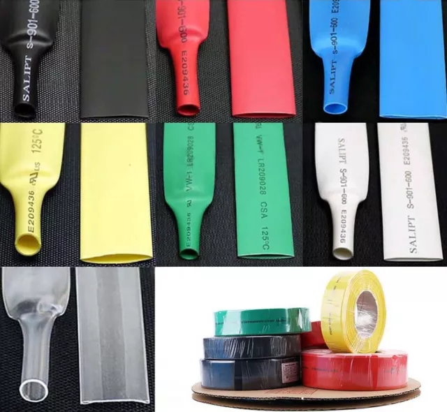 7 Colours 30mm Heat Shrink 2:1 Electrical Sleeving Cable Wire Heatshrink Tube