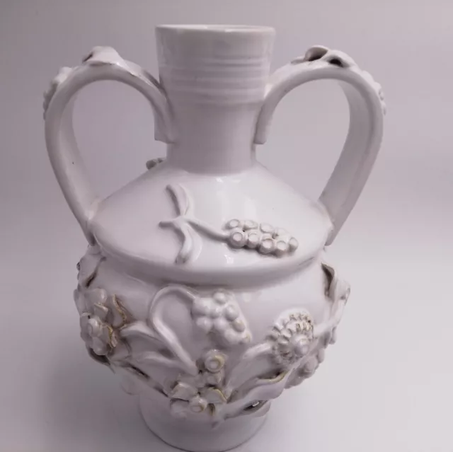 Émile Tessier (1887-1971) à Malicorne - Très beau vase en faïence blanche