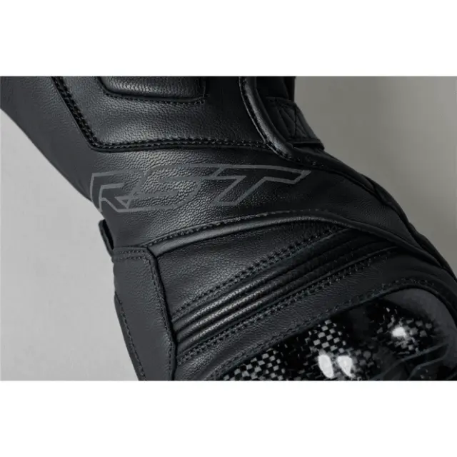 RST Men's Fulcrum *Waterproof* CE Leather Motorcycle Gloves (Black/Black) 3