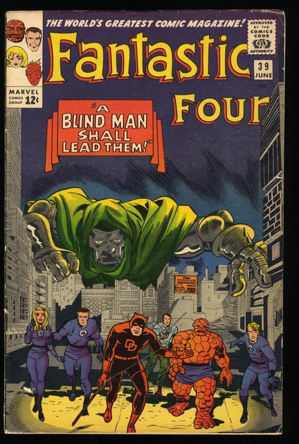 Fantastic Four #39 VG/FN 5.0 Doctor Doom Appearance! Stan Lee! Daredevil