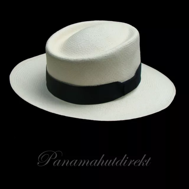 Genuine Panama Hat from Montecristi "Gambler" 15 weaves - Men Woman Straw Fedora