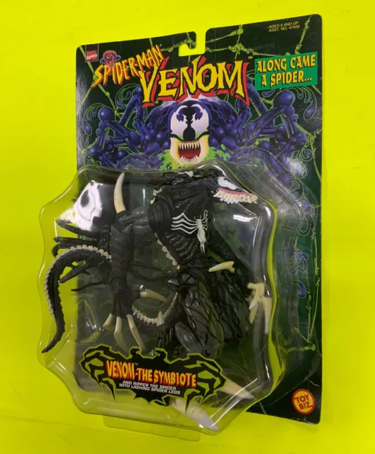 1997 Toy Biz Marvel Spiderman Along came a Spider Venom The Symbiot Figure NEW