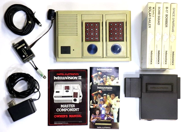 INTELLIVISION 2 CONSOLE + Voice Synthesis Module & 4 Complete Games ...
