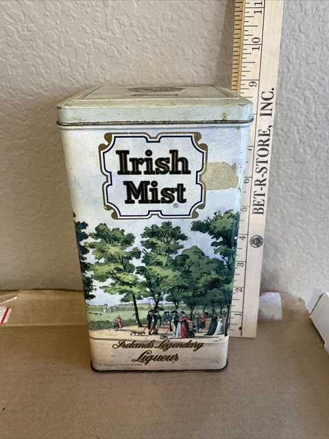 Irish Mist Liqueur Commemorative Tin Can 8 1/2" x 4 1/2" x 4 1/2"