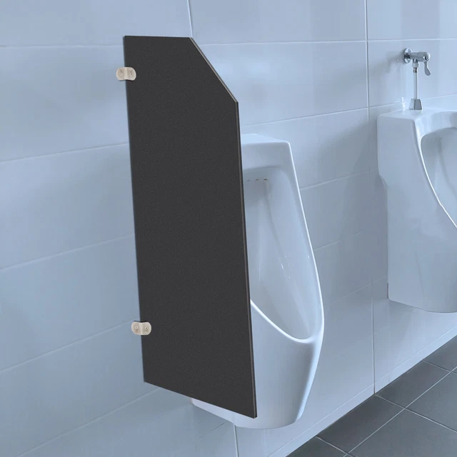 BEVEL ANGLE URINAL Partition Panel Wall Mounted Urinal Screen Toilet ...