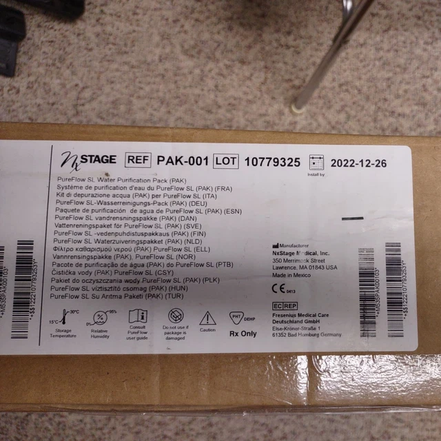 NEW Nxstage PAK-001 PUREFLOW WATER AND DIALYSATE PREPERATION SYSTEM HOME USE