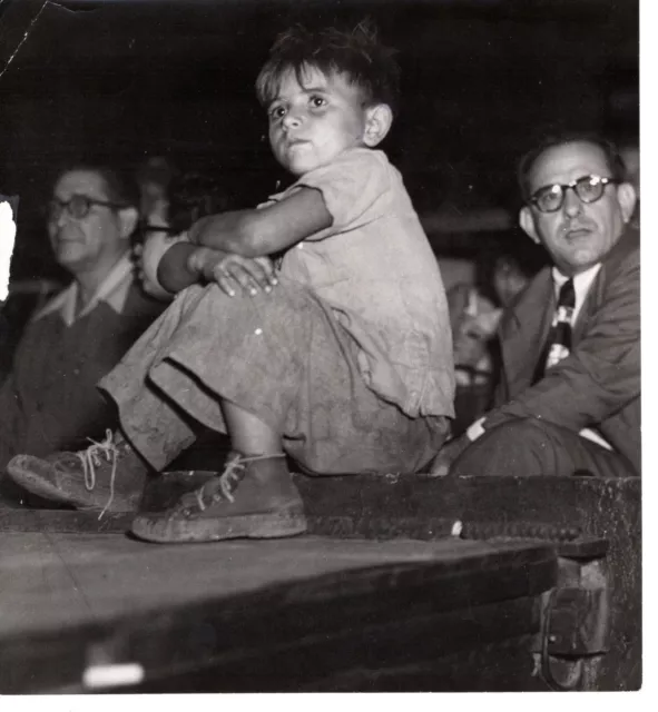 1950s Original Cuban Photo YOUNG BASEBALL FAN Habana Stadium
