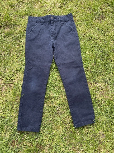 Pantaloni chino NEXT da ragazzo elasticizzati in twill gambe magre in cotone marino - 6 anni