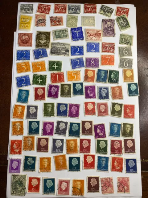 Vintage Stamps - Large Lot of NETHERLANDS Holland Used Stamps in VG Condition