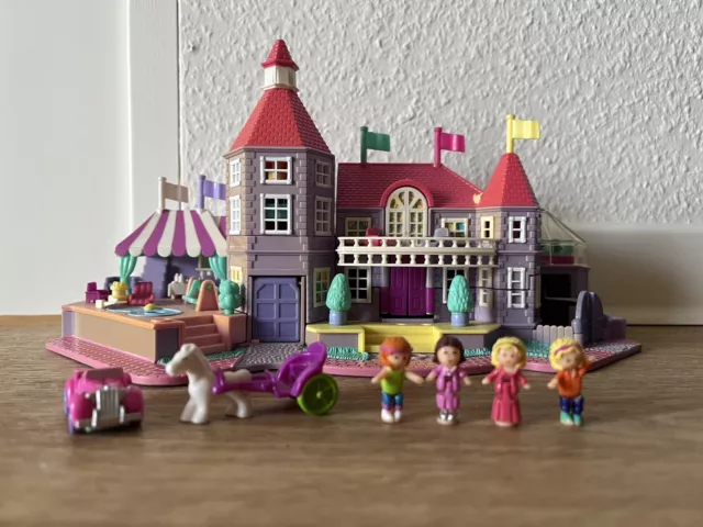 Polly Pocket 1994 Bluebird Light-Up Magical Mansion Villa Komplett mit Karte