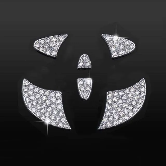 Bling 3D Car Steering Wheel Emblem Sticker Logo Interior Accessories Decoration