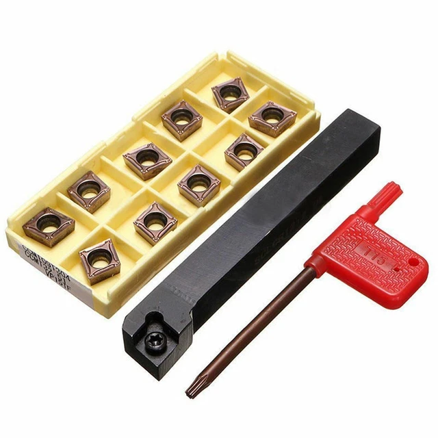 10PCS/SET SCLCR1212H09 Holder Bracket Lathe Tool Cutter W/ CCMT09T304-PM Insert
