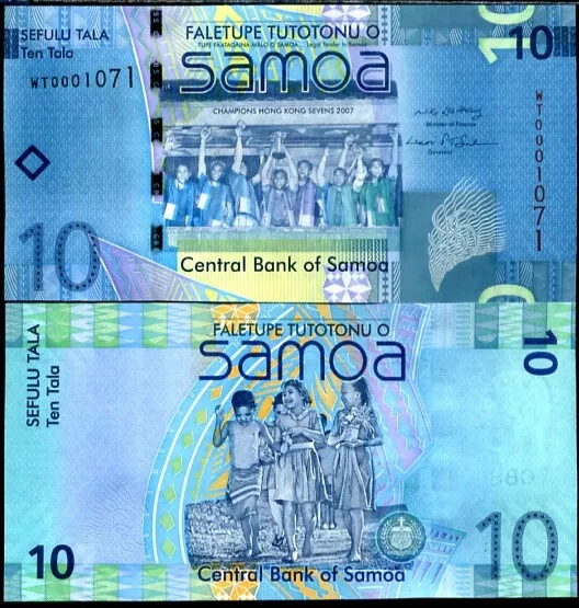 Western Samoa 10 Tala  ND 2008 WT Prefex P 39 UNC NR