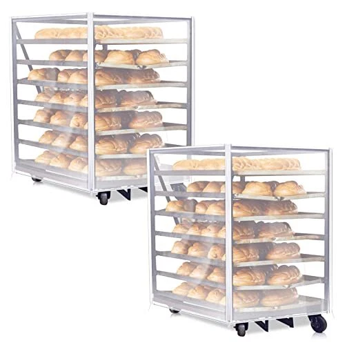 Pan Rack Cover Clear Bun Rack Cover PVC Plastic Bread Rack Cover 28 x 23 x 33