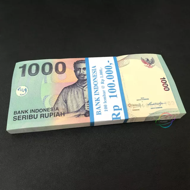 INDONESIA 1,000 1000 Rupiah X 50 PCS 2013-2016 P-141 Half Bundle UNC