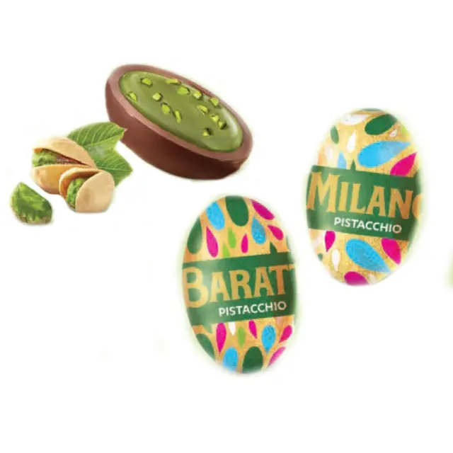 Ovetti Baratti & Milano Cioccolato al Latte Ripieno Pistacchio Busta 500g Pasqua