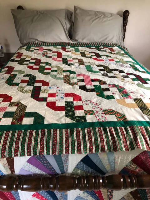Precioso edredón de Navidad de diseño ""Candy Bases"" 100 % algodón aprox. 60"" X 68""
