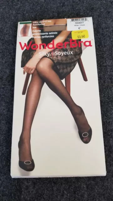 RARE Pantyhose WONDERBRA Mink Size C SEALED