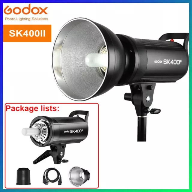 Godox SK400II 2.4G Photo Studio Strobe Bowens Mount Flash Head With Reflector AU