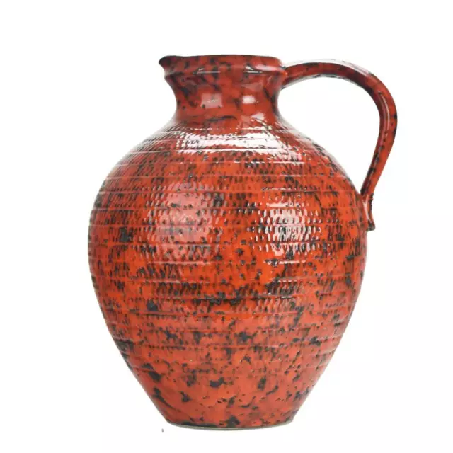 Rote Bay Keramik Vase Design Bodo Mans Vintage WGP Fat Lava Mid Century Modern
