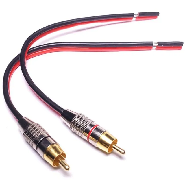 Speaker Cable to RCA Male Adapter, 2-Channel (1ft) T7S8
