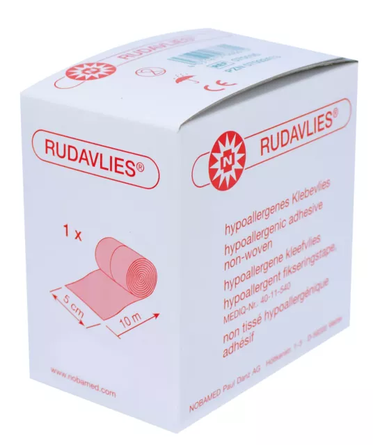 Noba Rudavlies Klebevlies hypoallergen 10 Meter (Größe: 5 cm x 10 Meter)