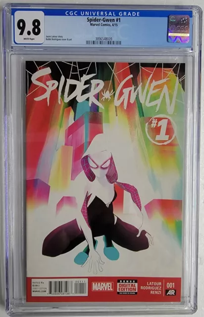 🔥 Spider-Gwen #1 Cgc 9.8 1St Solo Series Spider-Man Spider-Verse 2015 1St Print