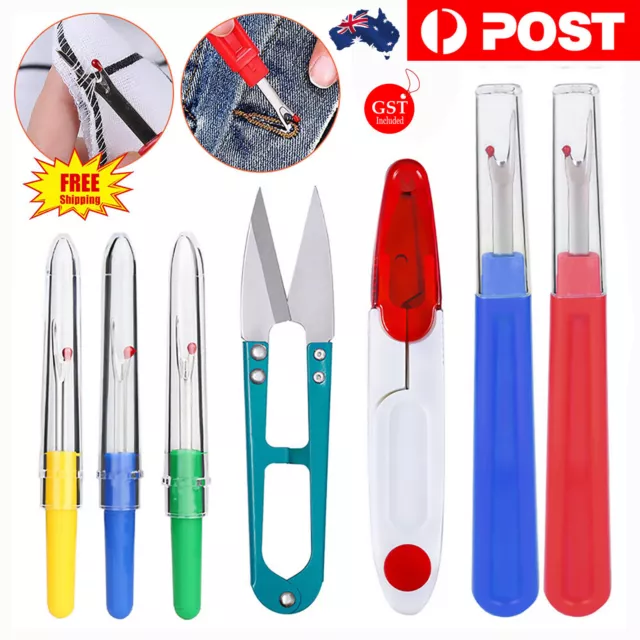 3 Pieces Seam Ripper Tools with Light, Stitch Removal Tool Sewing Thread  Remover Cutter Stitch Opener LED Light Seam Ripper Sewing Tools for Sewing