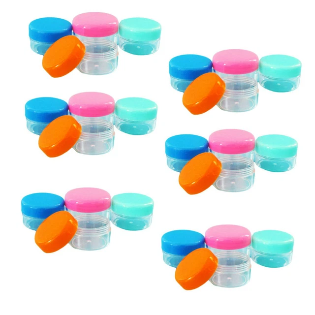 60 frascos de plástico para ollas frascos de contenedores cosméticos vacíos