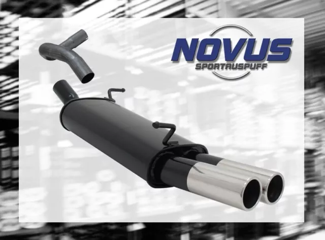 NOVUS Sportauspuff Gruppe N ESD 2x 76 mm rund für SEAT IBIZA Typ 6L