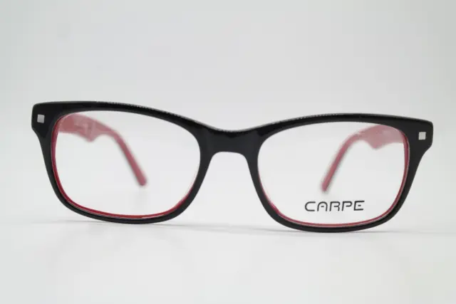 Gafas CARPE 31448 Negro Rojo Plata Ovalado Montura de Gafas Lentes Nuevo