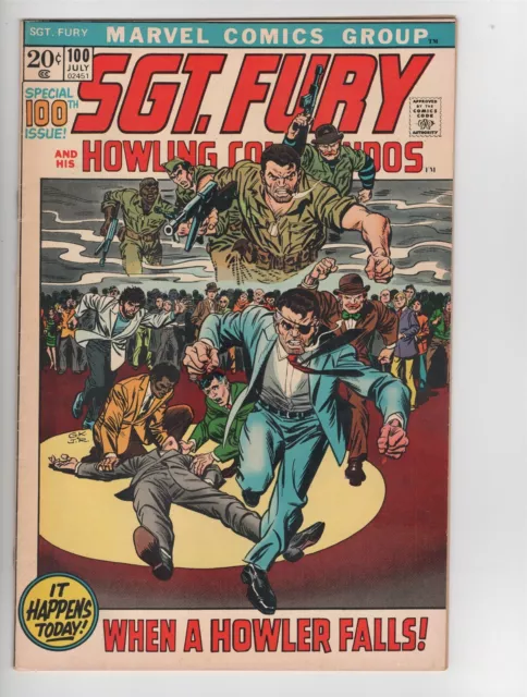 Sgt. Fury #100 VG/FN to FN- Special Anniversary Issue Gil Kane John Romita NICE