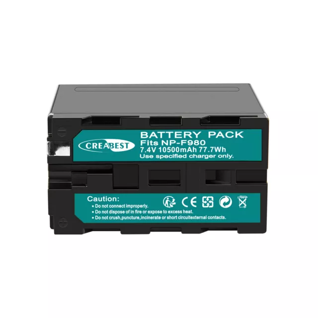 2 x Akku Für Sony NP-F990 NP-F980 NP-F970 NP-F960 NP-F750 NP-F550 10500mAh 7.4V 2