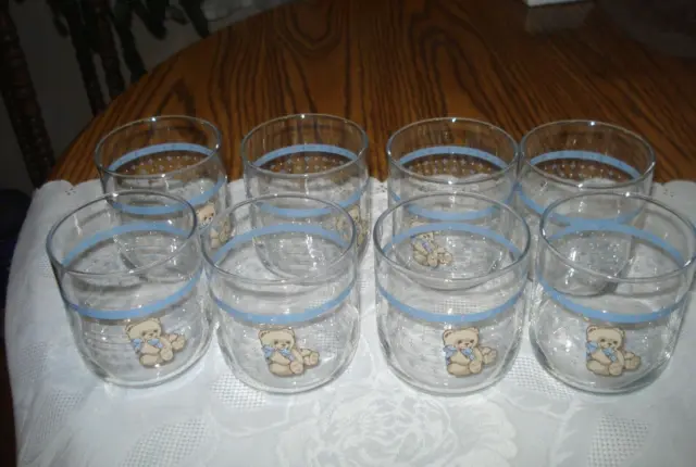 8 Vintage Theodore Country Bear Rocks Juice Glasses Libbey Tienshan