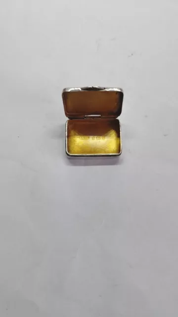 1905 Solid Silver Pill Box